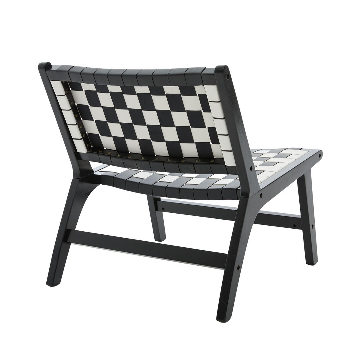 STUHL Schachbrettmuster, DE-42285, Schwarz-Weiß-Kontrast - Schwarz, Holzwerkstoff (66/72/71cm) - ComfortXL