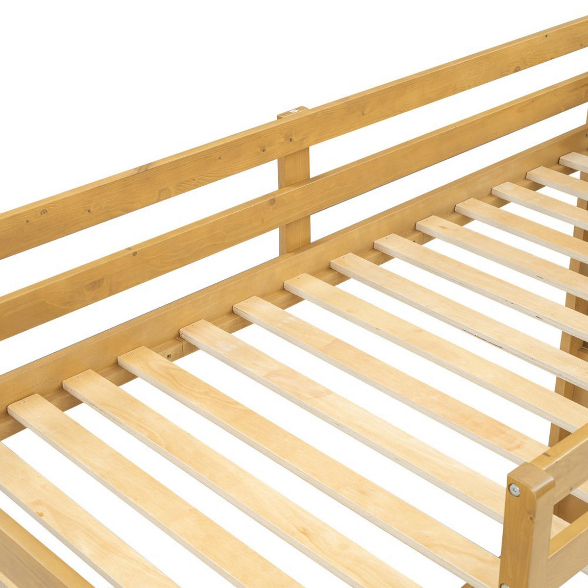ETAGENBETT 90x200cm in Natur mit 3 Schließfächer in der Treppe - Naturfarben, Holz (90/200cm) - KOMHTOM