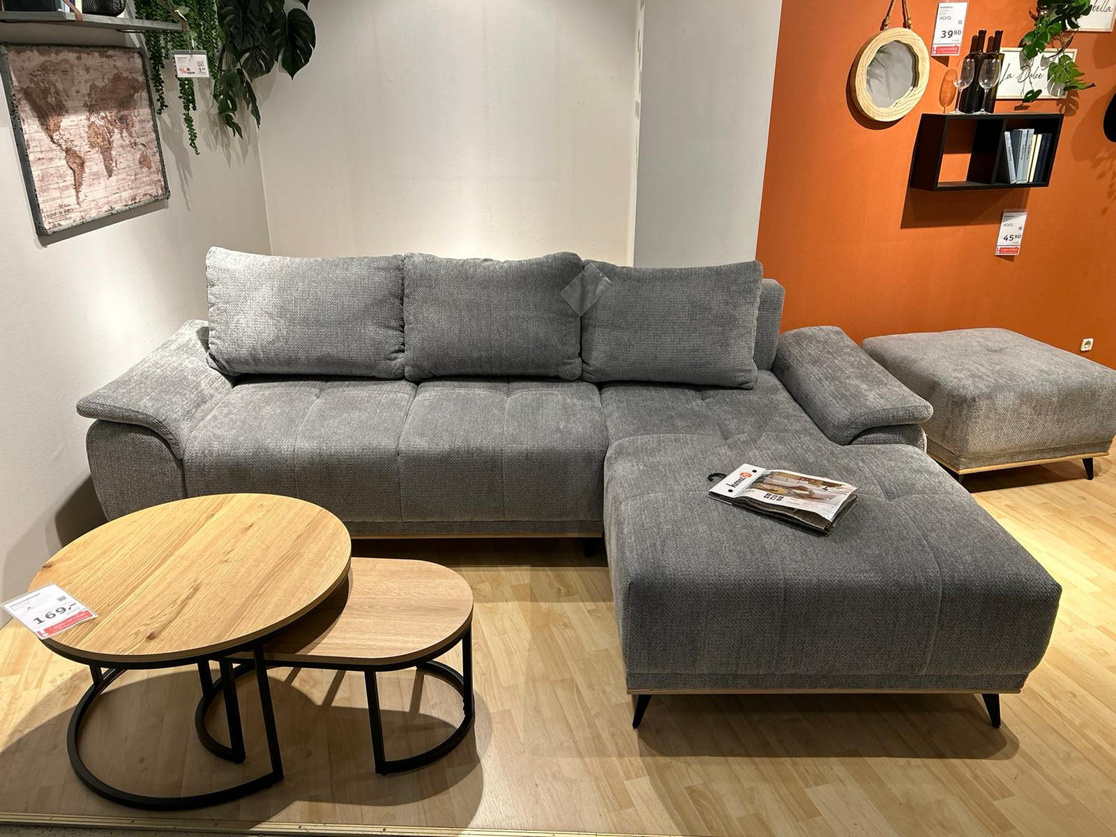 Luis Ecksofa inkl. Hocker - home24