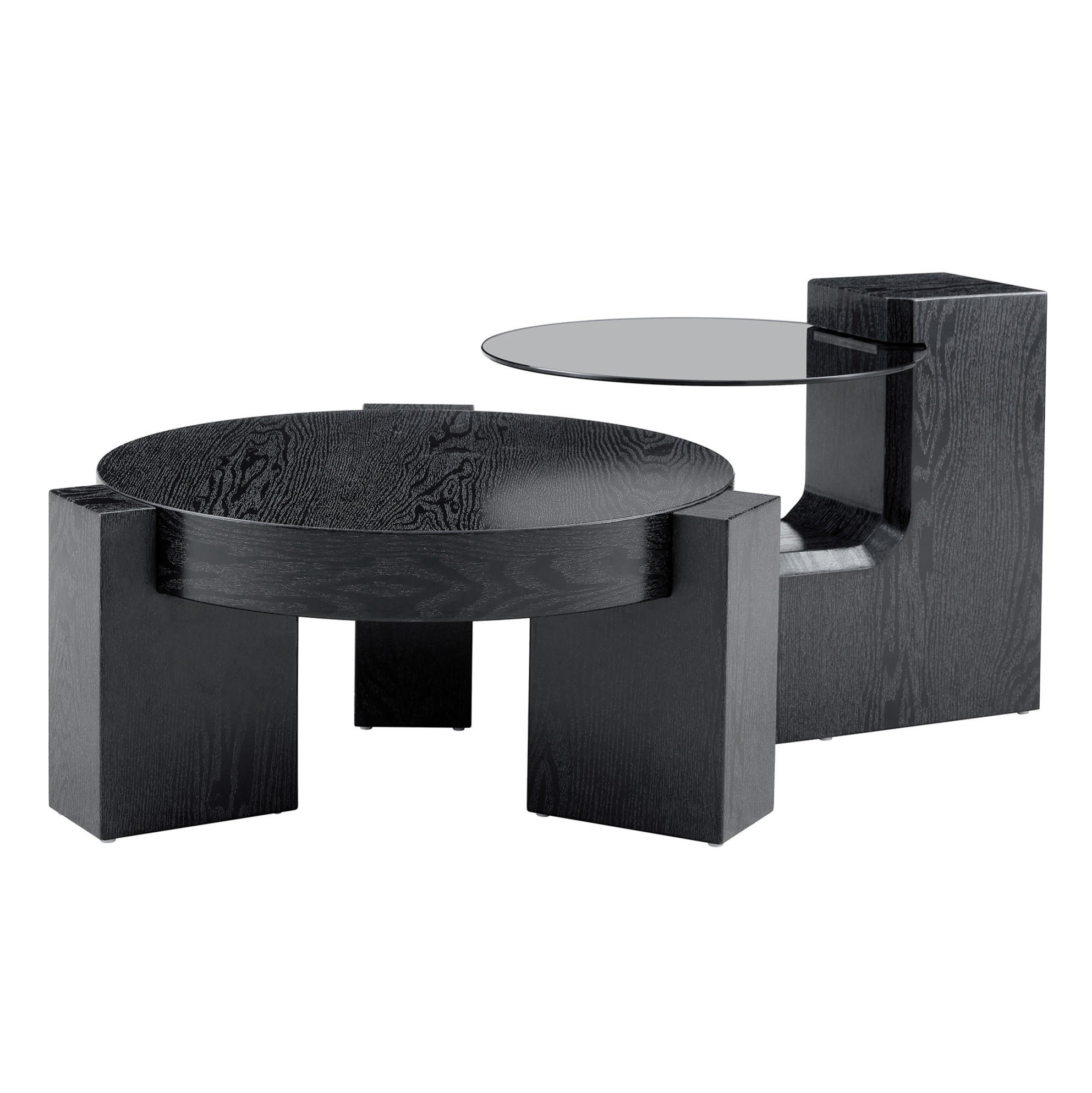Meubliv Couchtisch Schwarz 61x30x61 cm
