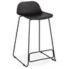 SITZHOCKER Kunststoff Metallgestell Sitzhöhe 66cm Industriedesign JORALI MINI, Schwarz 48x53x85 cm - Schwarz, Kunststoff/Metall (48/85/53cm) - KADIMA DESIGN