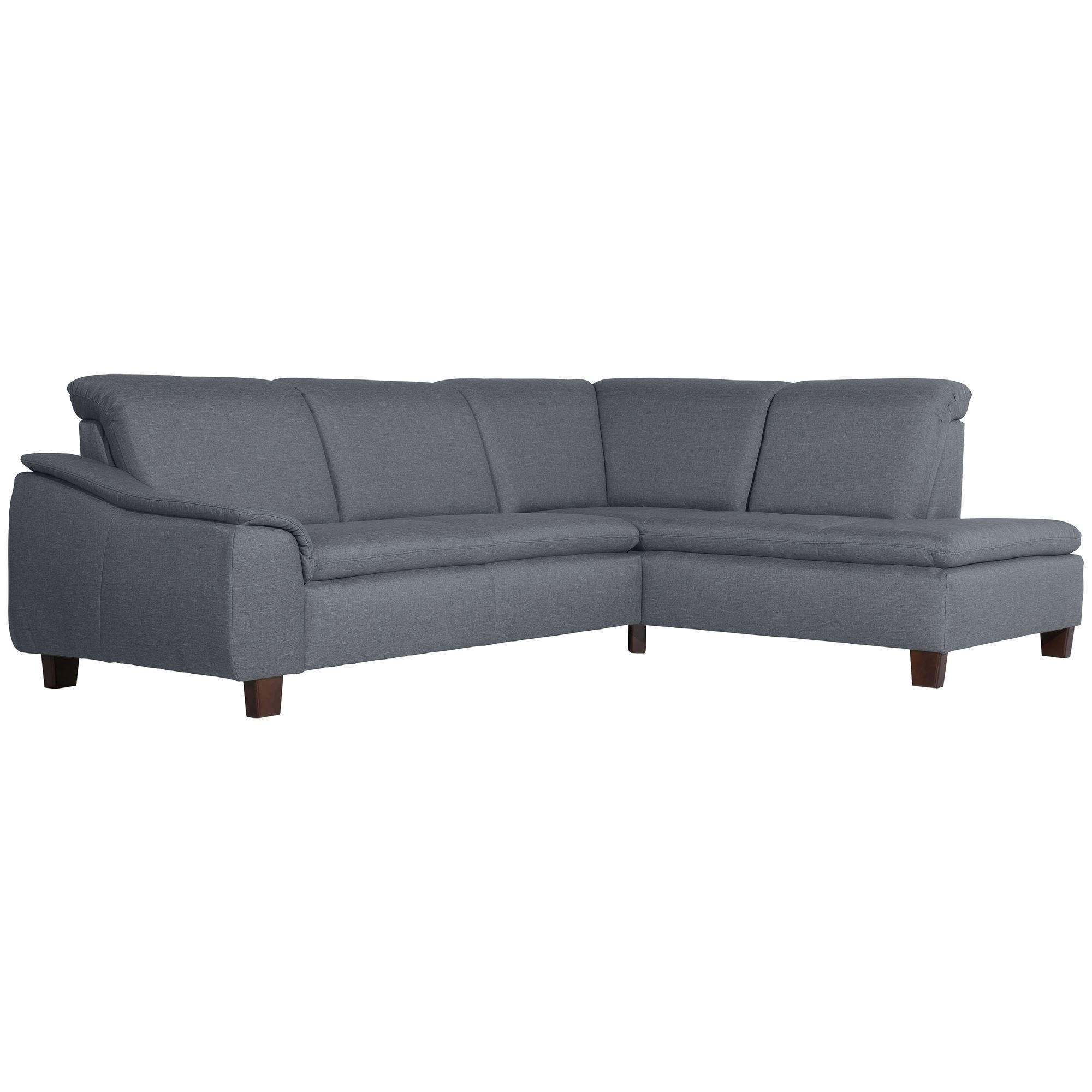 ECKSOFA mit Ottomane rechts Kaylil Flachgewebe denim - Flieder, Kunststoff (187/247cm) - 58aufmkessel