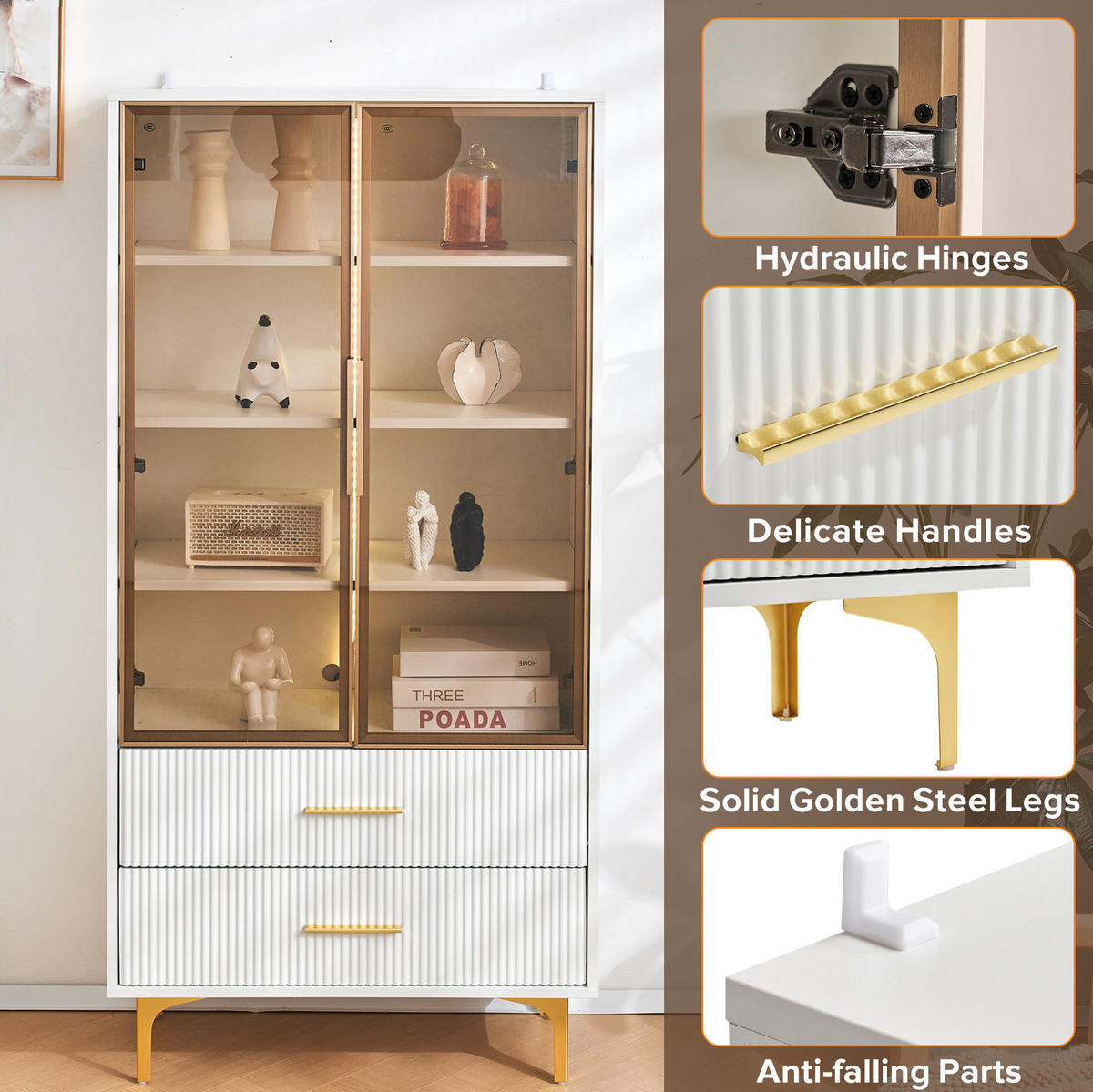 HIGHBOARD 70/150/35 cm Weiß aus Spanplatte mit LED-Beleuchtung - Weiß, Holzwerkstoff (35/150/70cm) - OKMYHOME