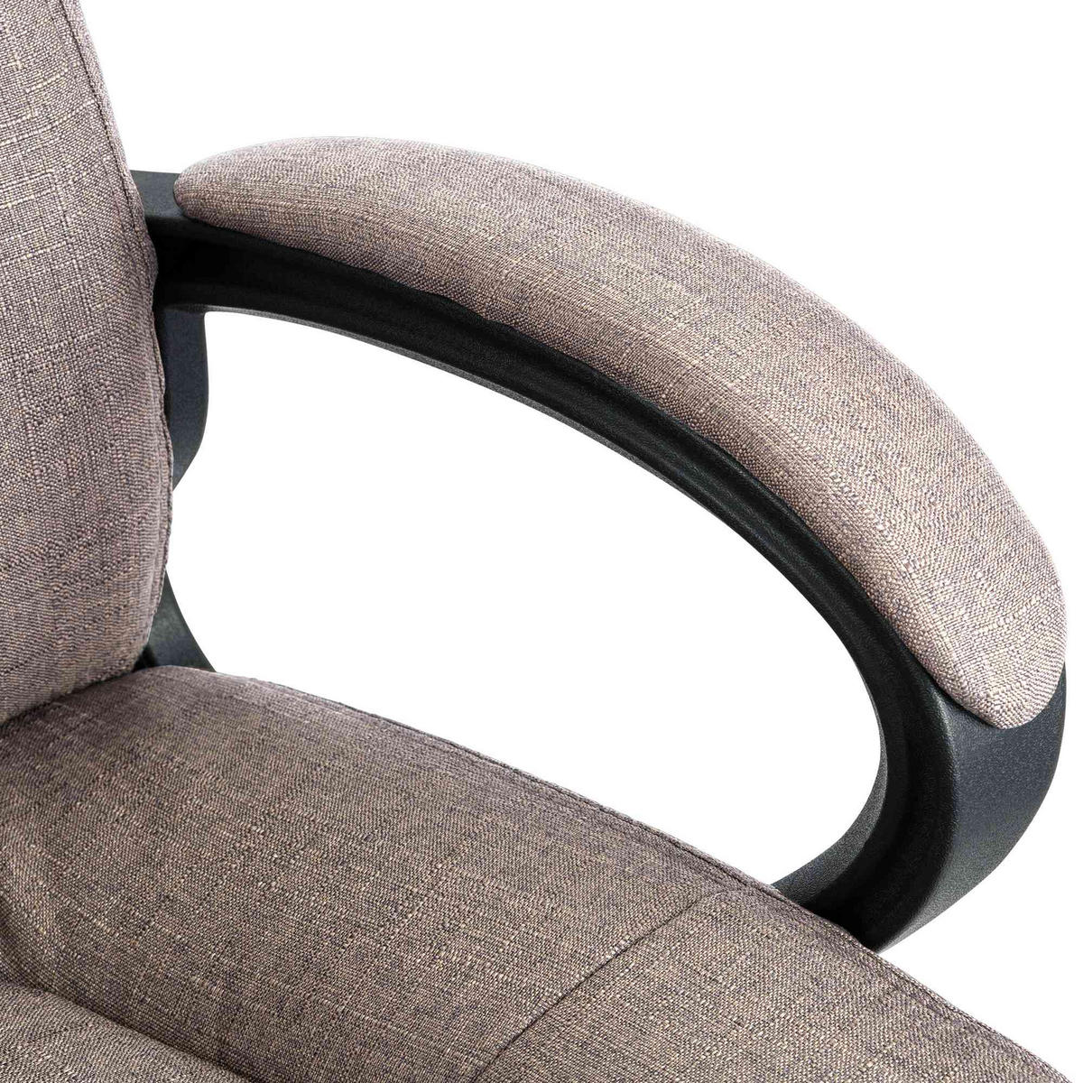 DREHSTUHL Stoff Taupe - Taupe/Schwarz, Kunststoff/Textil (66/106/70cm) - CLP