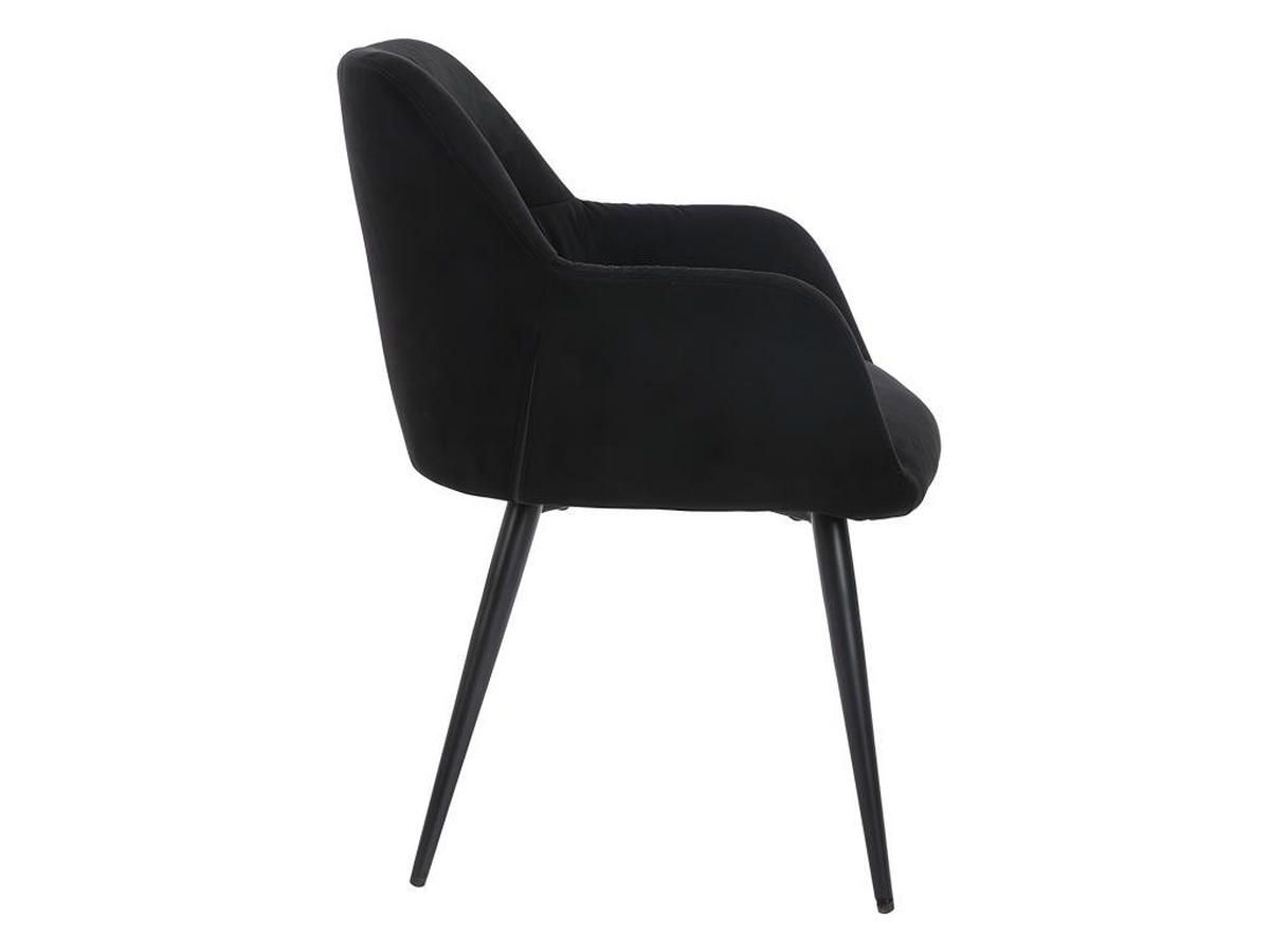 STUHL 2er-Set - Stoff & Metall - Schwarz - HEKA - Schwarz, Textil (61/78/59.5cm) - Vente-Unique