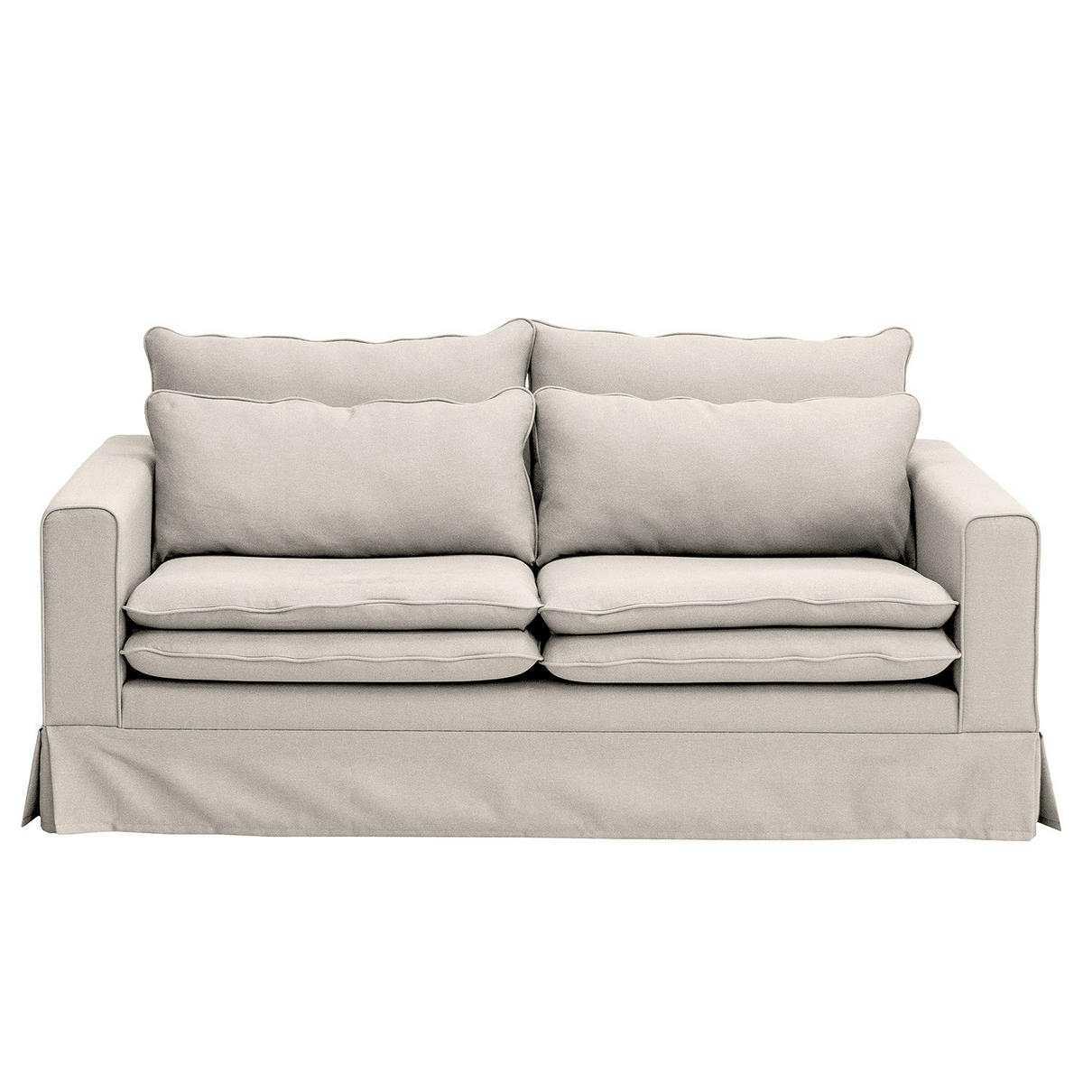 2,5-SITZER SOFA mit Husse - Webstoff - Multicolor/Hellgrau, Textil (180/82/104cm) - home24