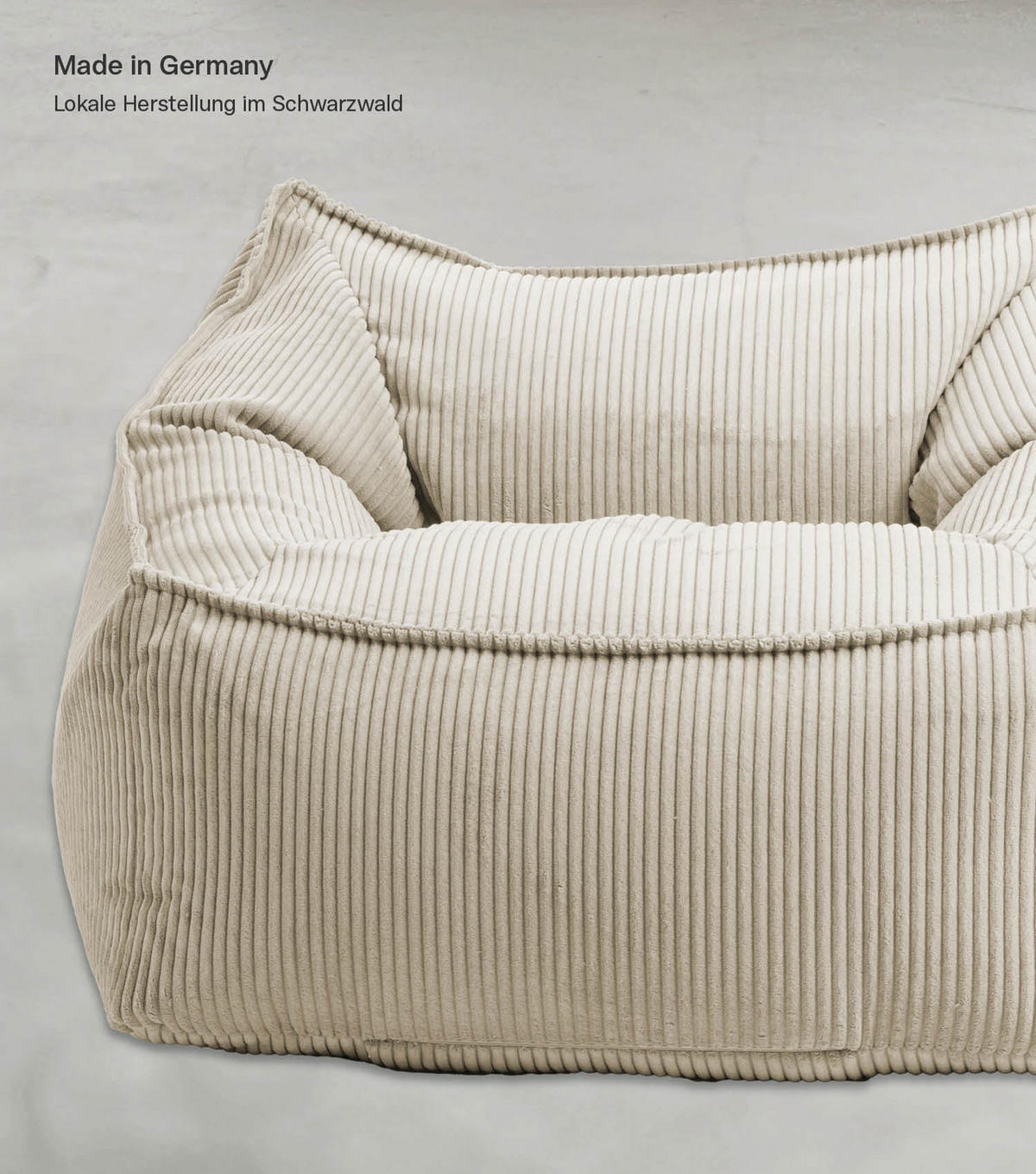 SITZSACK Cord Der Lümmel - Beige, Textil (73/60/83cm) - Mokebo