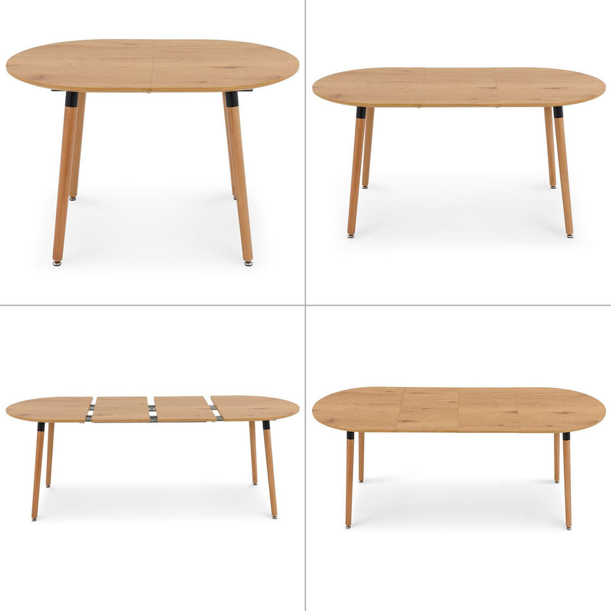 ESSTISCH LAMISA hellbraun - Hellbraun, Holzwerkstoff/Metall (80/120/76cm) - IDIMEX