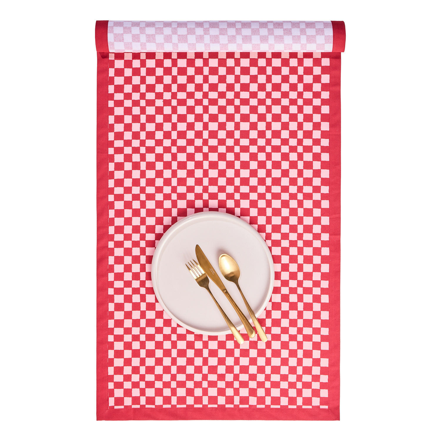 TISCHLÄUFER Holy Moly Christmas - Rosa, Textil (50/160cm) - BUTLERS