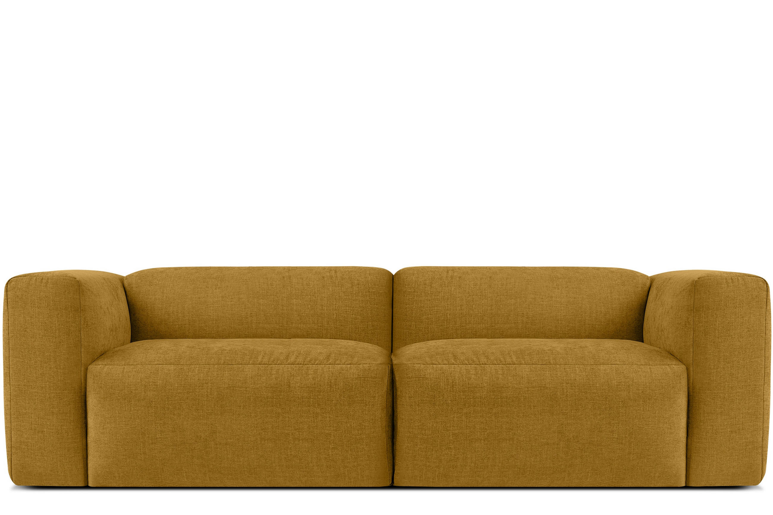 2,5-SITZER-MODULSOFA BUFFO mit extrem weicher und bequemer Sitzfläche, Gewebestoff, Honig - Honig, Textil (250/73/96cm) - KONSIMO®