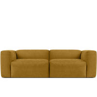 2,5-SITZER-MODULSOFA BUFFO mit extrem weicher und bequemer Sitzfläche, Gewebestoff, Honig - Honig, Textil (250/73/96cm) - KONSIMO®