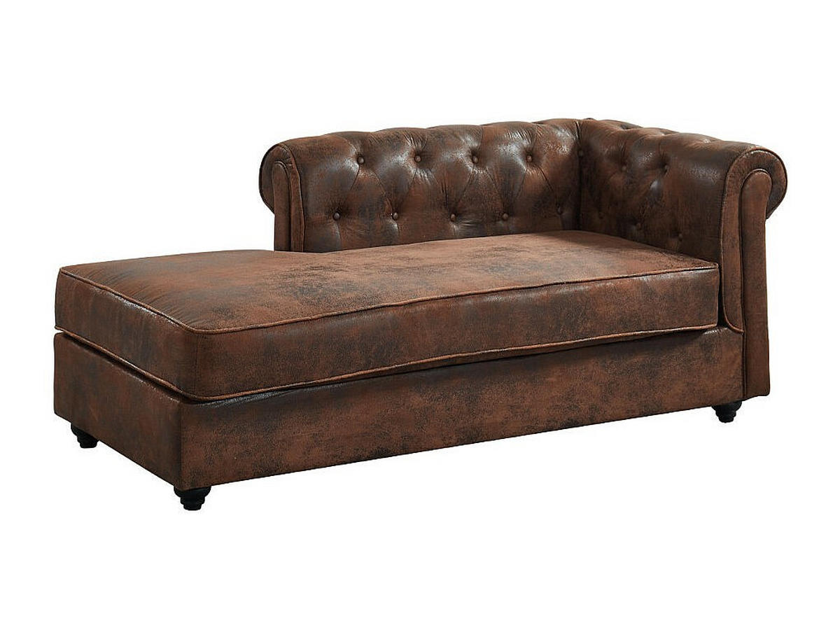 RECAMIERE ohne Schlaffunktion - 1 Person - stoff - braun Shirel - Braun, Textil (170/73/85cm) - Vente-Unique