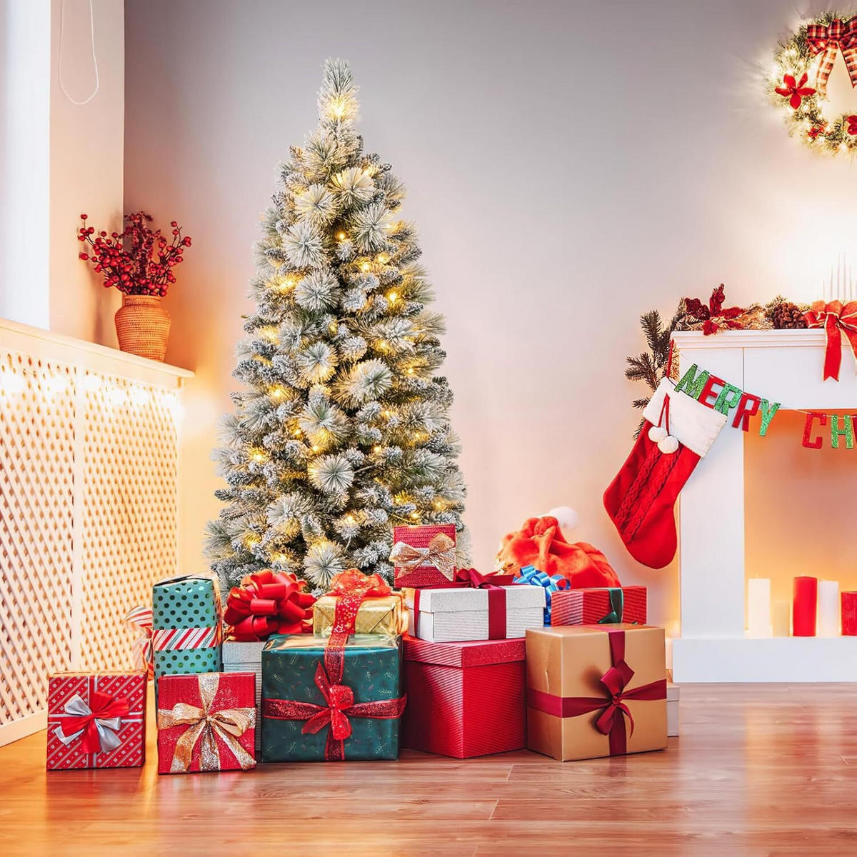 WEIHNACHTSBAUM 180cm Grün - Grün, Metall (180cm) - COSTWAY