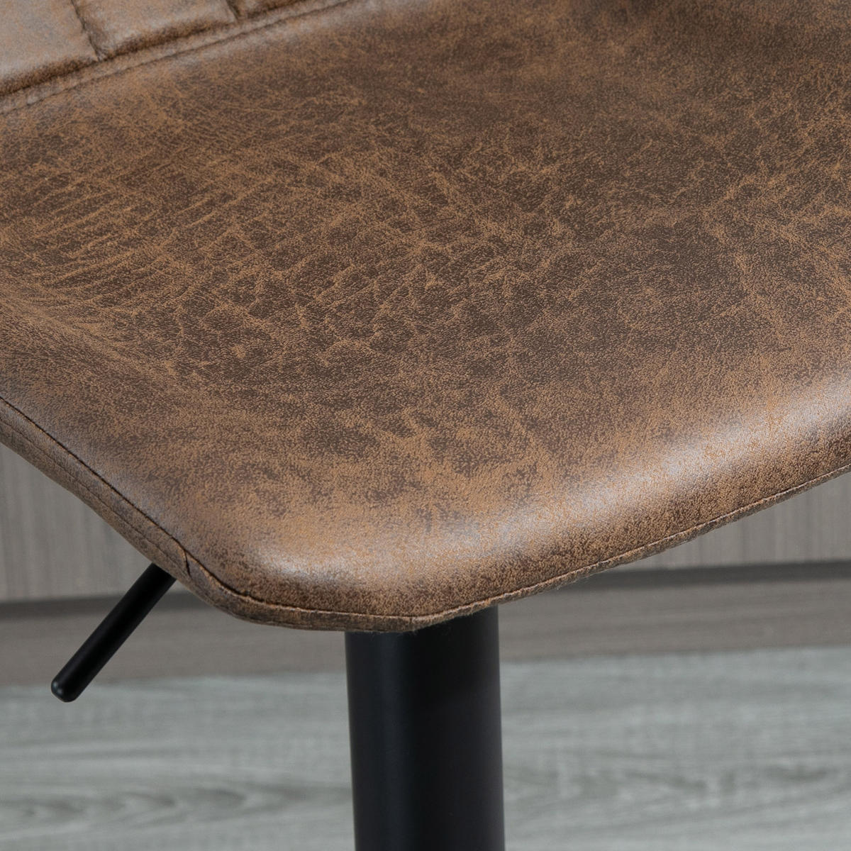 BARHOCKER, Mikrofasertuch, Braun - Braun, Textil (46.5/110/43cm) - HOMCOM