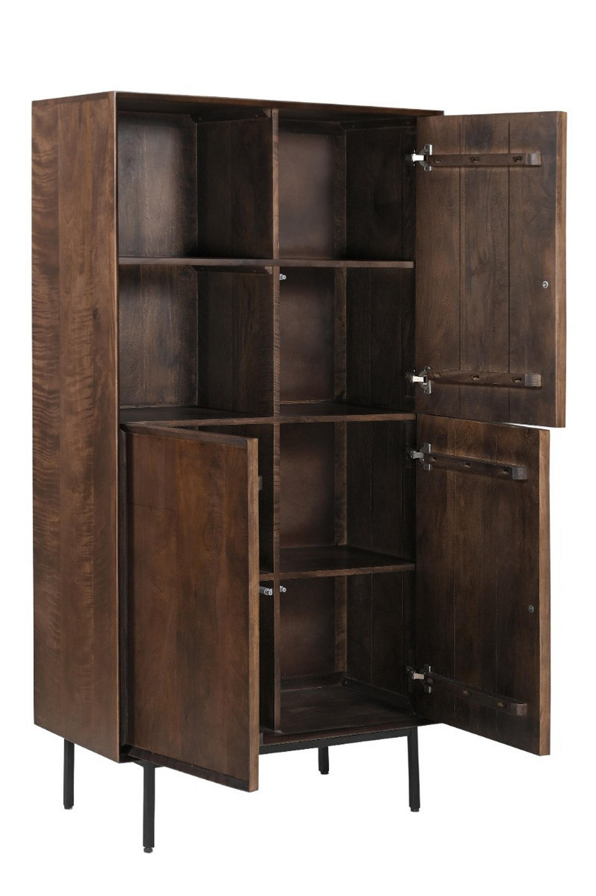 SCHRANK aus Akazienholz 170x40x90cm, dunkelbraun - Dunkelbraun, Holz (170/50/40cm) - Livingfurn