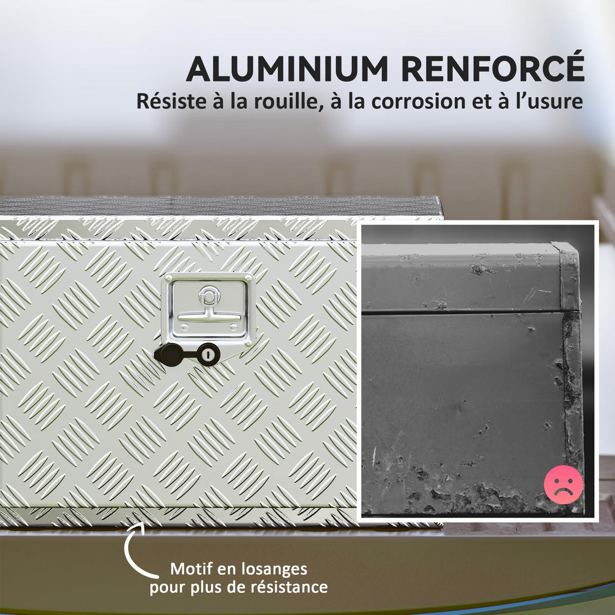 LKW-WERKZEUGKISTE, Alu-Kiste 76 l abschließbar, 60,9 x 35,5 x 40,6 cm, Silber - Multicolor, Kunststoff (35.5/40.6/60.9cm) - FORIOUS