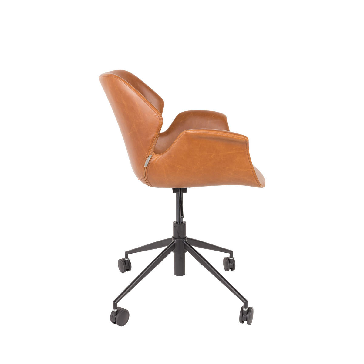 BÜROSTUHL Nikki Bürostuhl Armlehne Braun - Braun, Kunststoff (77/77.5/77cm) - Zuiver