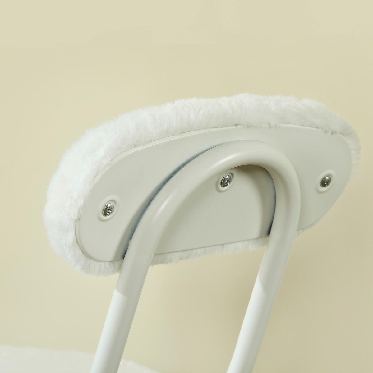 KLAPPSTUHL in Eisen Webstoff - Weiß, Metall (24.5/75/35cm) - Meubles Cosy