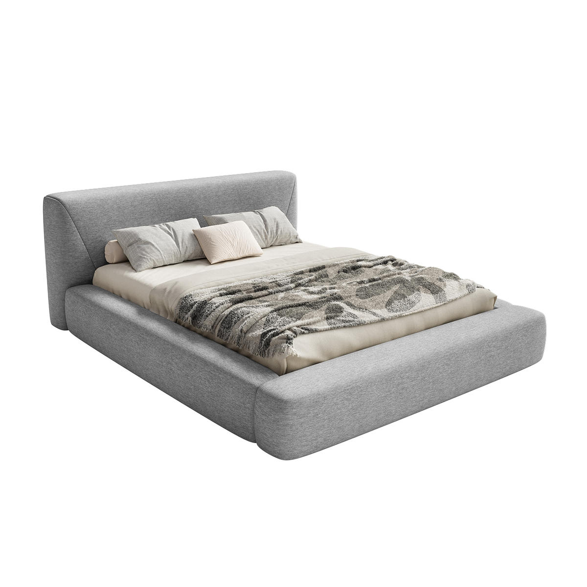 POLSTERBETT Vemmo 160x200 cm, Hellgrau - Hellgrau, Textil (160/200cm) - Fedve