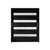 SCHWEBETÜRENSCHRANK Westa XIII - Silberfarben/Schwarz, Holzwerkstoff/Metall (150/200/58cm) - MIRJAN24