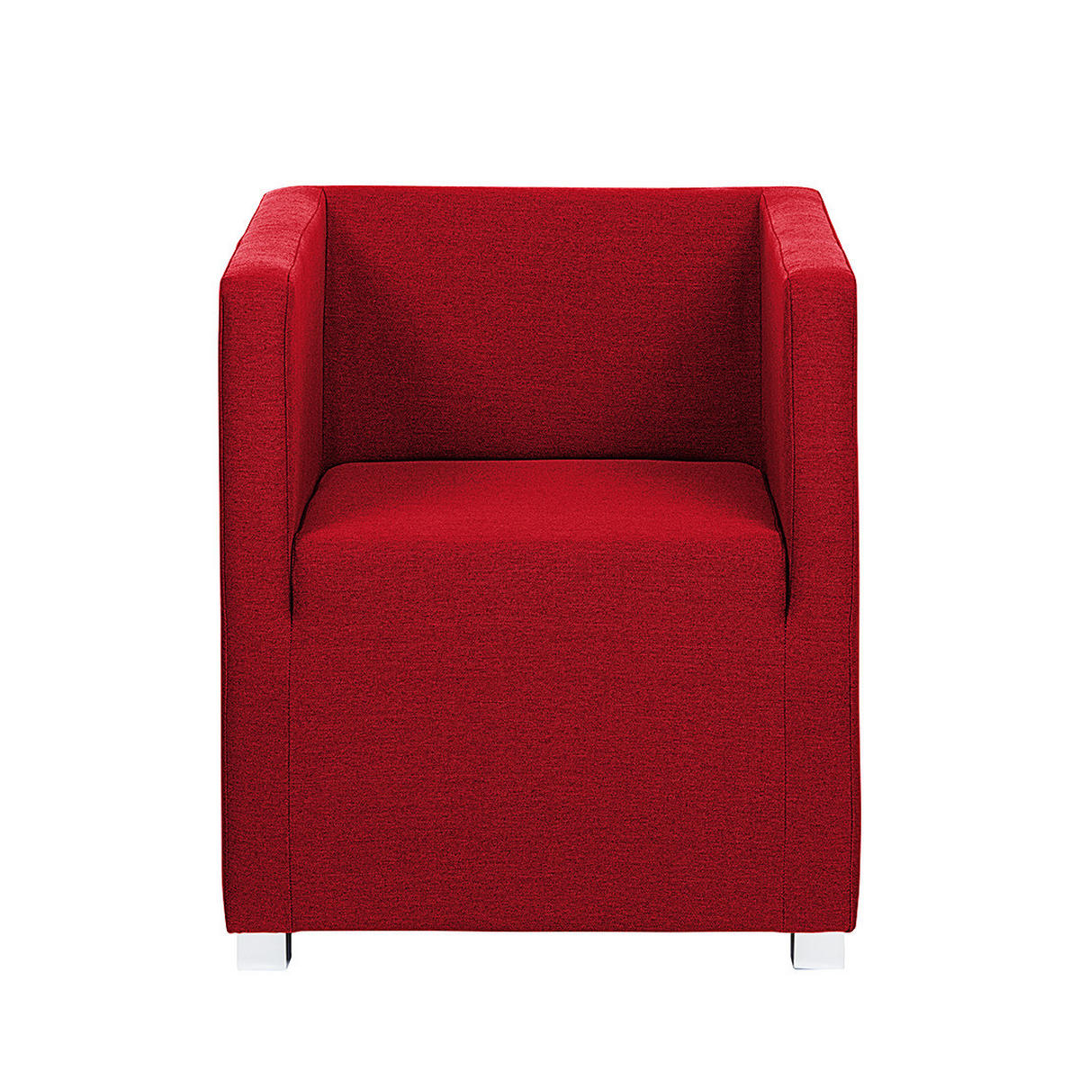 COCKTAILSESSEL - Silberfarben/Rot, Kunststoff/Textil (63/71/64cm) - home24