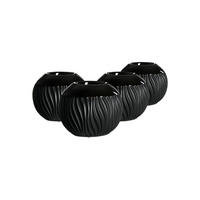 TEELICHTHALTER Onyx schwarz ø 11 cm 4er Set - Schwarz, Keramik (9cm) - Ritzenhoff Breker