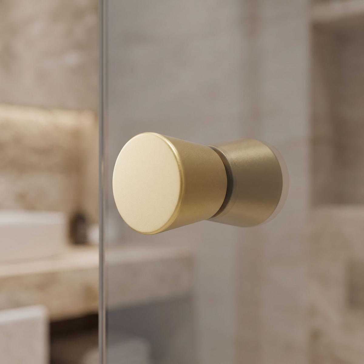 DUSCHTÜRGRIFF Rea 03 Brushed Gold - Goldfarben, Metall (3.4/2.9cm) - REA