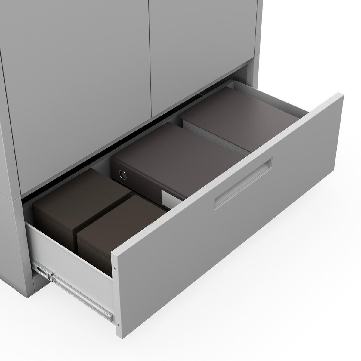 METALLSCHRANK Megan - Grau, Metall (90/185/40cm)