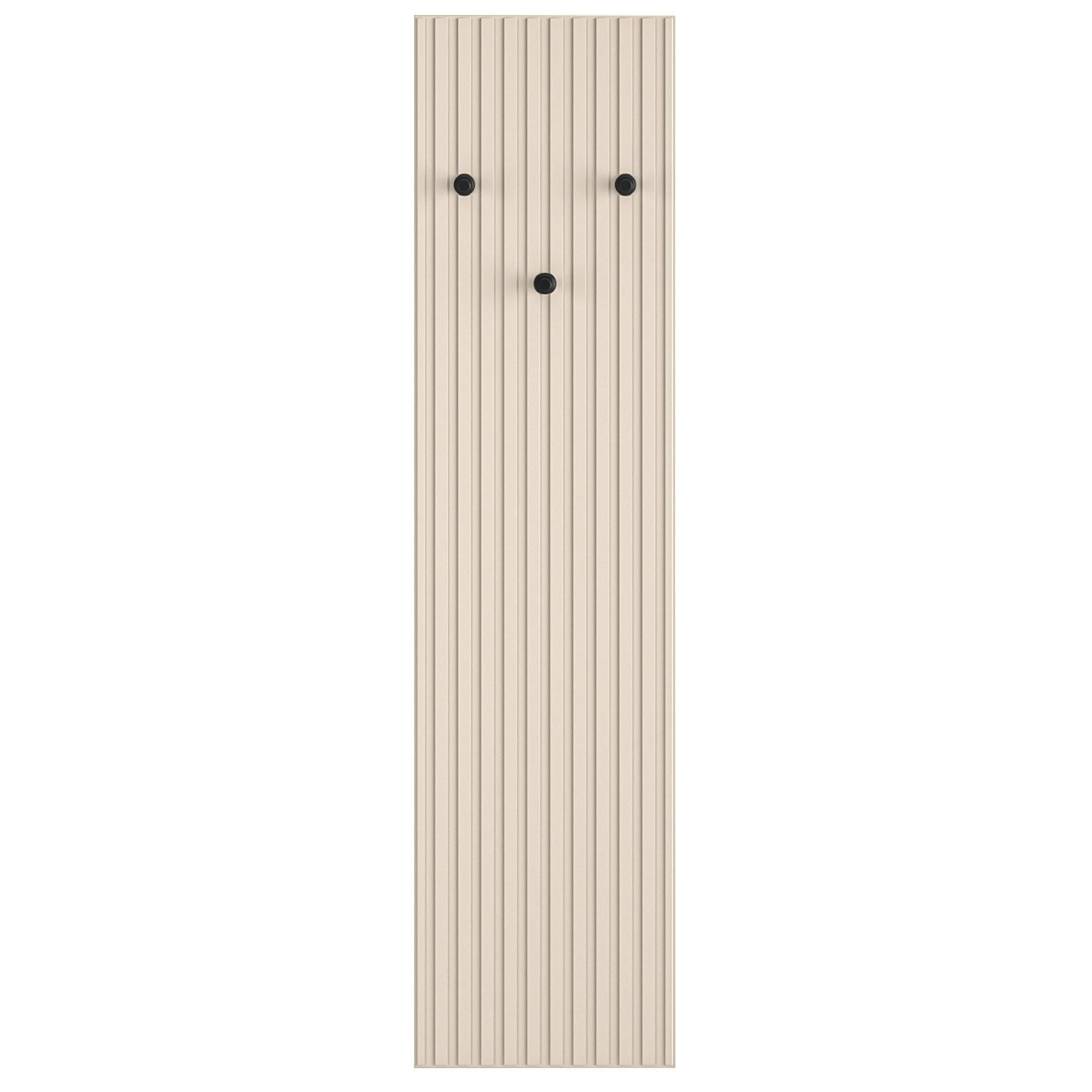 WANDGARDEROBE Caletto Beige mit Lamellen 34 cm - Beige/Schwarz, Holzwerkstoff (34/137/2cm) - Selsey