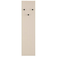 WANDGARDEROBE Caletto Beige mit Lamellen 34 cm - Beige/Schwarz, Holzwerkstoff (34/137/2cm) - Selsey