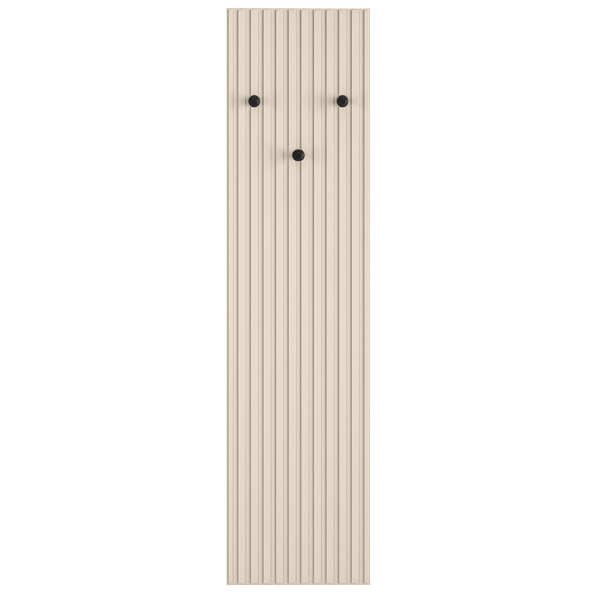 WANDGARDEROBE Caletto Beige mit Lamellen 34 cm - Beige/Schwarz, Holzwerkstoff (34/137/2cm) - Selsey