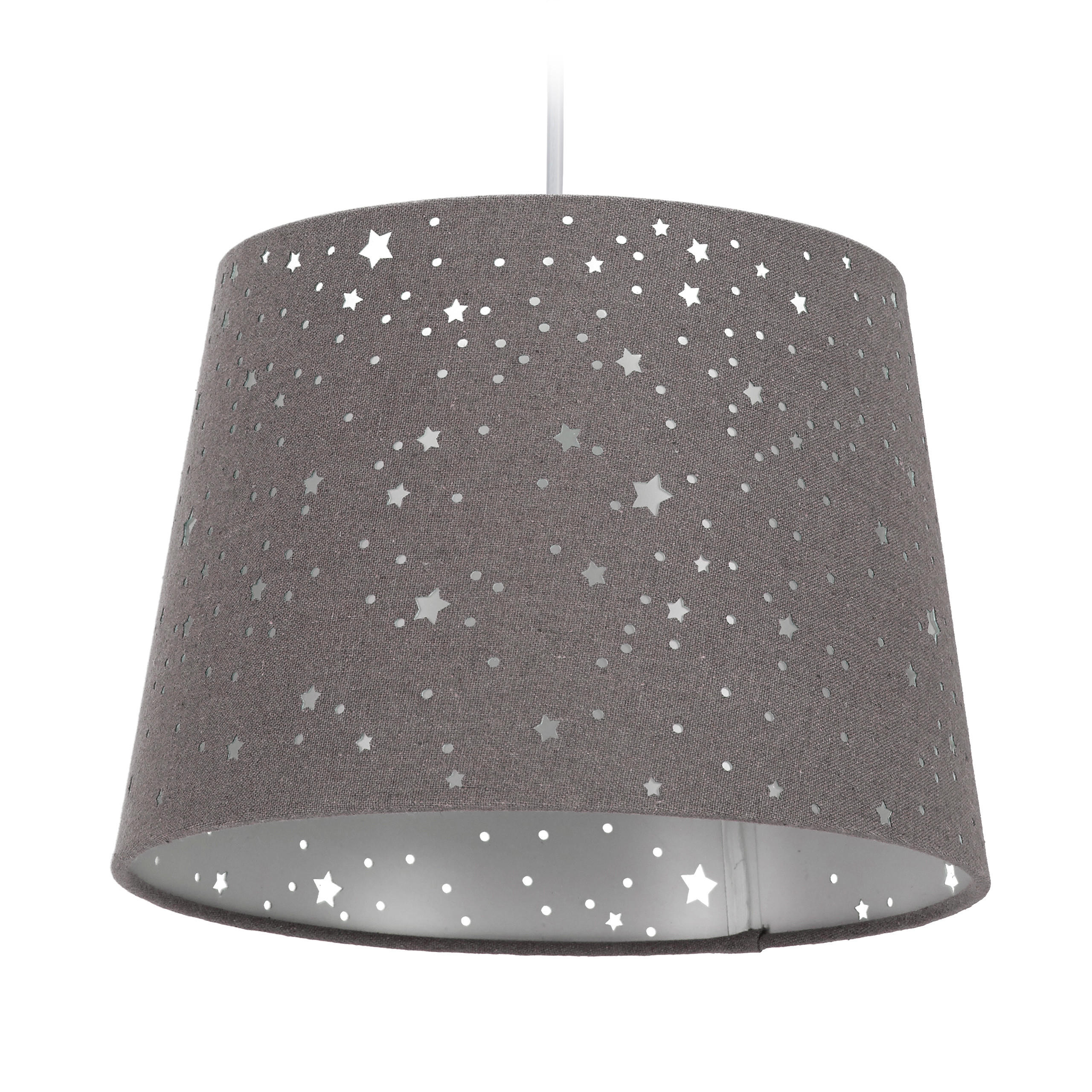 KINDERZIMMERLAMPE - Grau, Kunststoff/Textil (27/27/122cm) - Relaxdays