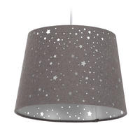 KINDERZIMMERLAMPE - Grau, Kunststoff/Textil (27/27/122cm) - Relaxdays