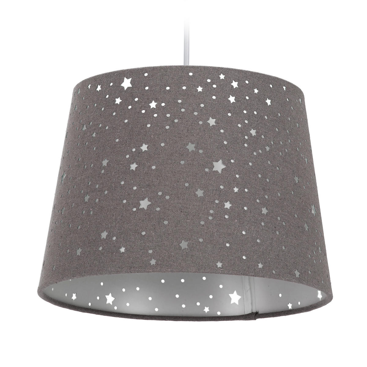 KINDERZIMMERLAMPE - Grau, Kunststoff/Textil (27/27/122cm) - Relaxdays