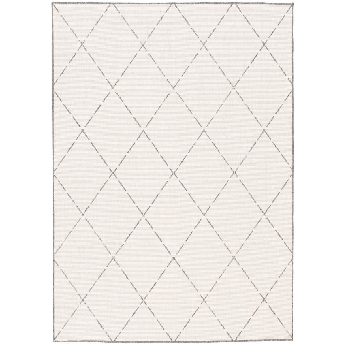 IN- UND OUTDOOR TEPPICH BEIDSEITIG NEWPORT RAUTEN - Grau, Textil (80/150cm) - Pergamon