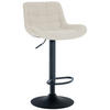BARHOCKER Stoff creme - Creme/Schwarz, Textil/Metall (48/81/54cm) - CLP