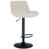 BARHOCKER Stoff creme - Creme/Schwarz, Textil/Metall (48/81/54cm) - CLP