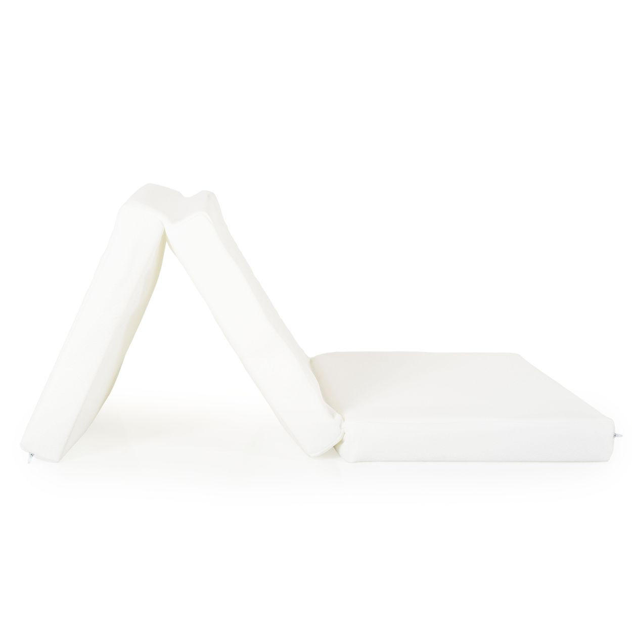 KLAPPMATRATZE Snooze 120 x 60 x 6 cm weiß 2 120 x 60 x 6 cm, Bezug waschbar - Weiß, Textil - Moni