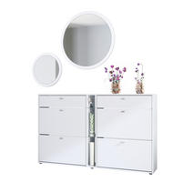 GARDEROBE Florence Weiß matt - Weiß, Holzwerkstoff (155.5/200/28cm) - Vladon