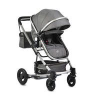 KINDERWAGEN Gigi dunkelgrau Sportsitz Wickeltasche Getränkehalter - Dunkelgrau/Grau, Metall (94/63/103cm) - Moni