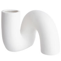 VASE Pipe - Weiß, Keramik (16cm) - BUTLERS