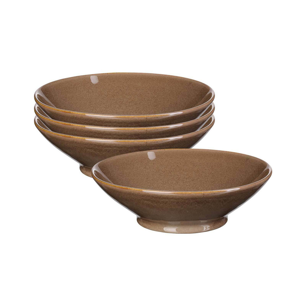 SERVIERSCHALEN Sahara Dunkelbraun ø 20,5 cm 4er Set - Dunkelbraun, Keramik (20.5/6/20.5cm) - Ritzenhoff Breker