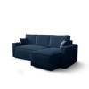 ECKSOFA L AMBRO Poso 05 Rechts mit Schlaffunktion - Blau, Textil (232/143cm) - Bedante