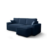ECKSOFA L AMBRO Poso 05 Rechts mit Schlaffunktion - Blau, Textil (232/143cm) - Bedante