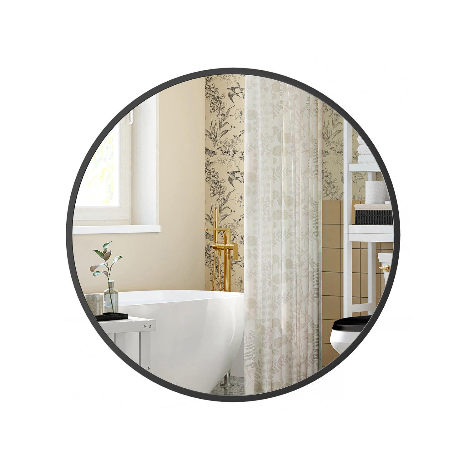 WANDSPIEGEL MORONI - Schwarz, Glas (40.7/0.5/40.7cm) - Hansiro