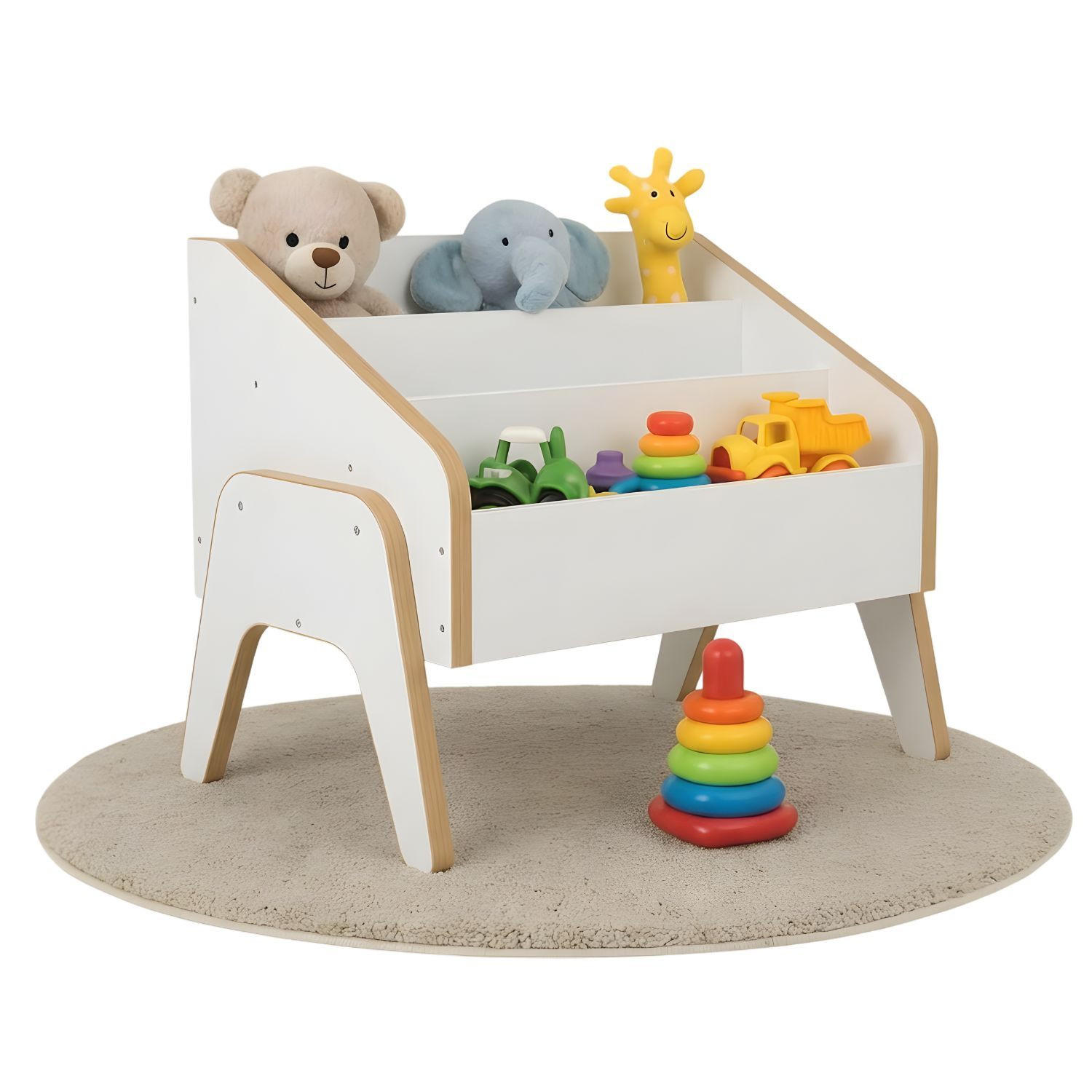 BÜCHERREGAL MILL Aufbewahrungsbox weiß 55x34x45 cm - Weiß, Holzwerkstoff (35/45/55cm) - Mein-Regal