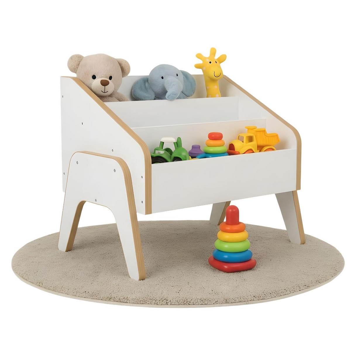 BÜCHERREGAL MILL Aufbewahrungsbox weiß 55x34x45 cm - Weiß, Holzwerkstoff (35/45/55cm) - Mein-Regal