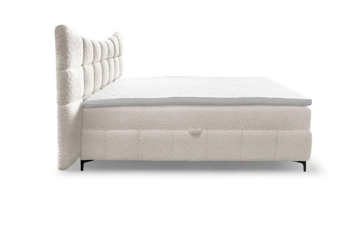 BOXBETT Nova In Rolf - Creme, Holzwerkstoff/Textil (140/200cm) - Fun Möbel