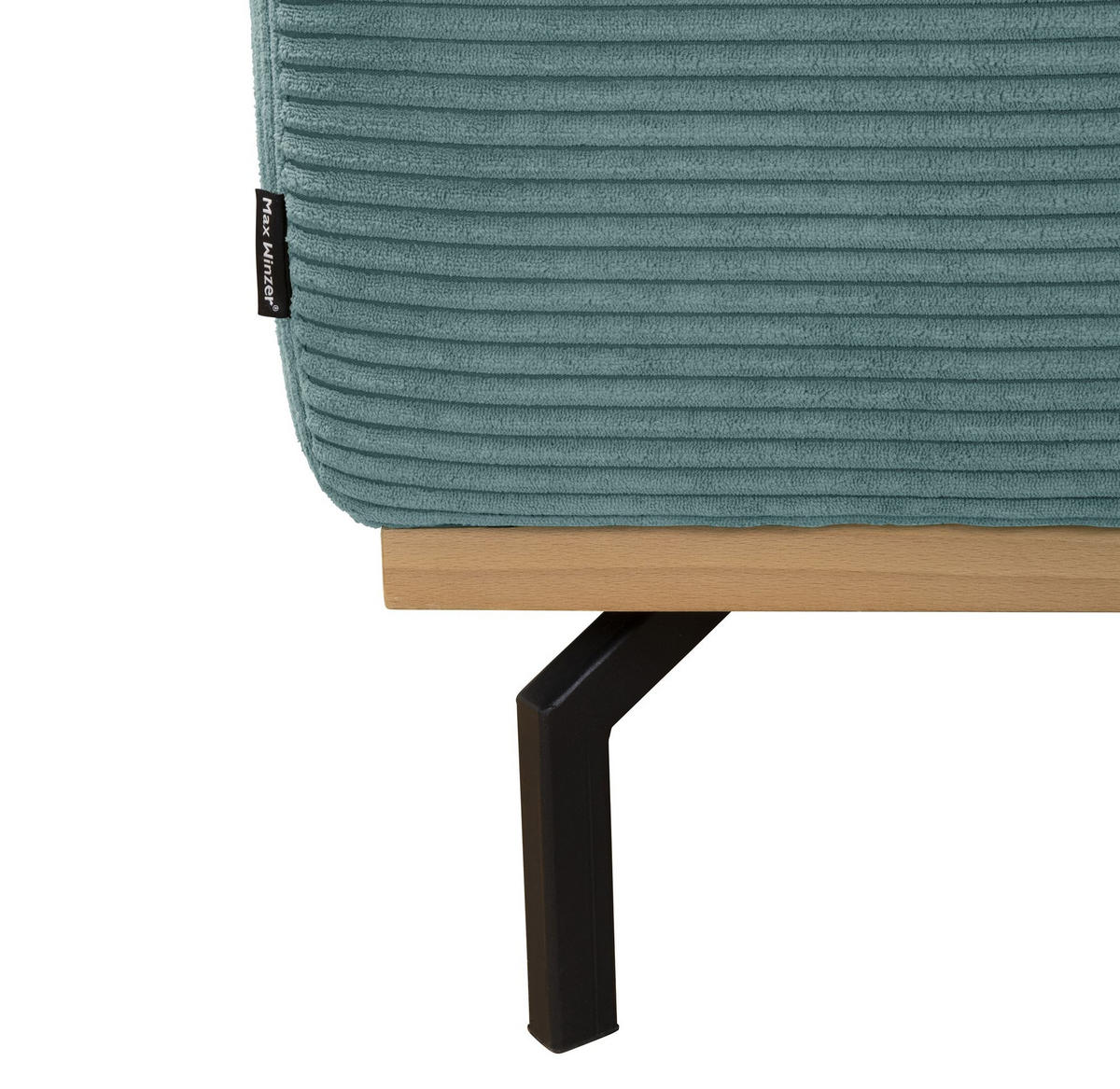 SOFA mit Longchair rechts Katrien Cordstoff eisblau - Pastellblau, Kunststoff (135/280cm) - 58aufmkessel