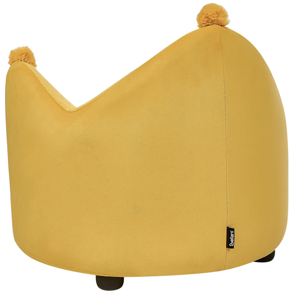 KINDERSESSEL Senfgelb Vega - Gelb/Schwarz, Textil (50/47/44cm) - Beliani